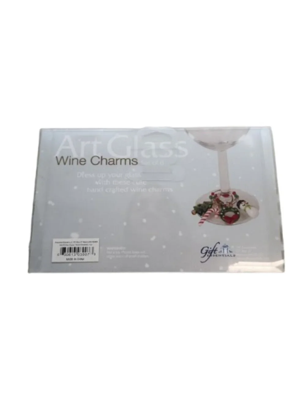 Art Glass Christmas Ornament Wine Glass Charms